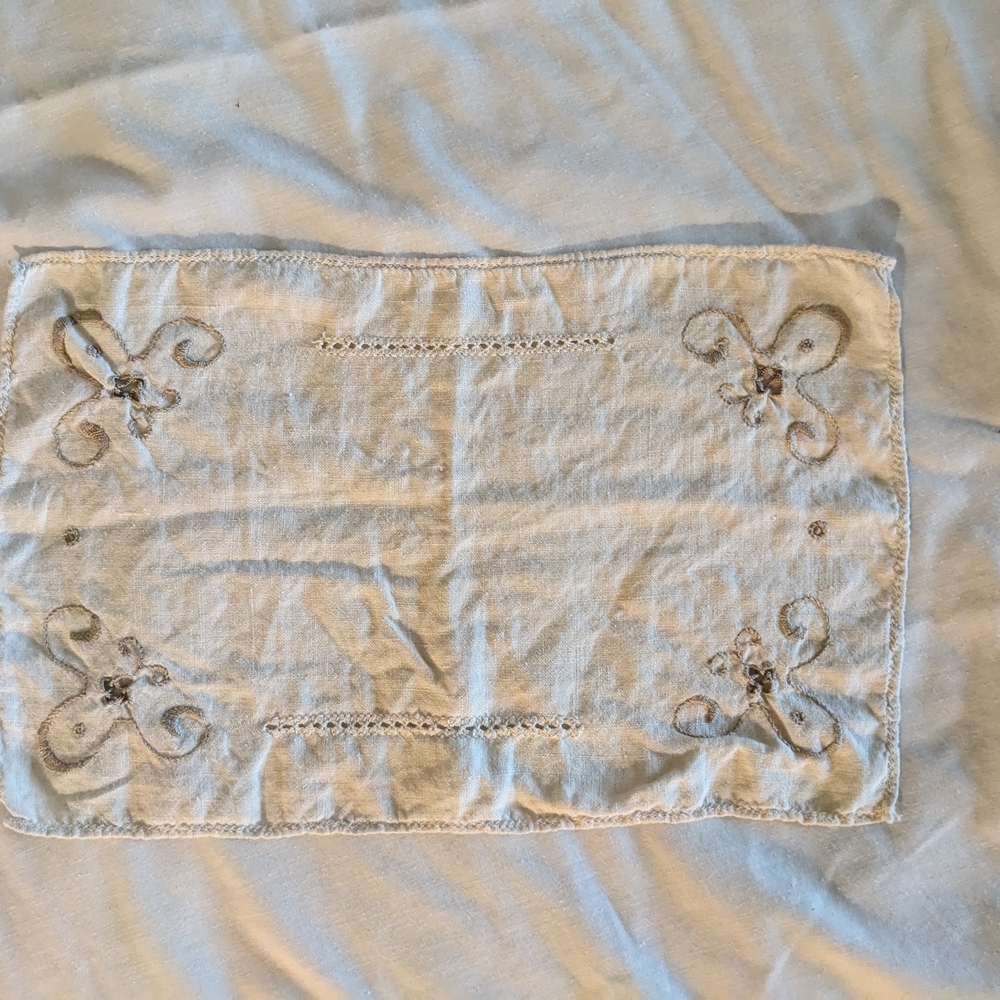 Embroidered Linen Handkerchief
